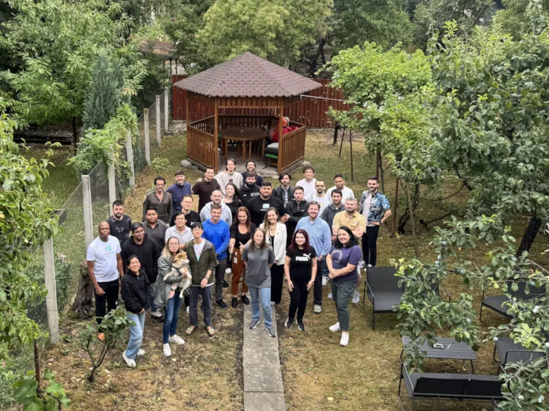 Group photo of the Rafiki team at the July 2025 work week.